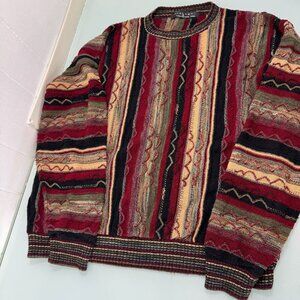 Protege 3D Knit Sweater Mens 2XL XXL Biggie Made In USA 90's Coogi Style